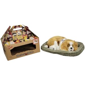 Perfect Petzzz Cavalier King Charles Realistic Breathing Pet Plush Toy WORKS***
